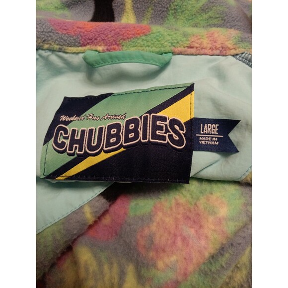 Chubbies Full Zip Fleece Jacket Parrots/Toucans Size L - Picture 4 of 4